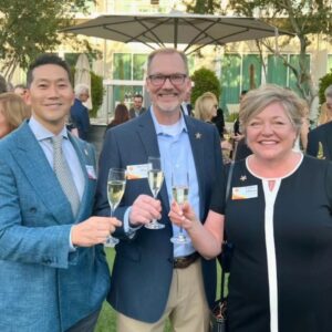 Patient Michael Olson, Laura Olson, and Dr. Roderick Tung